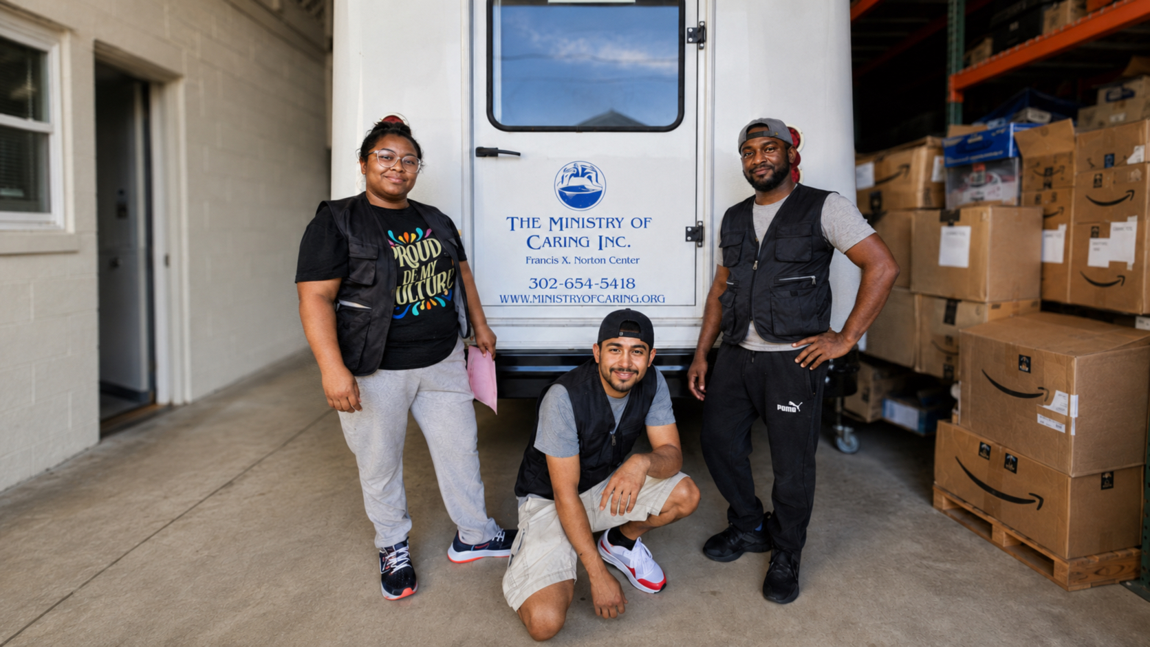Supersonic Supply team members supporting a community donation